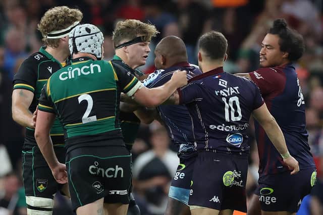Jefferson Poirot confronted Henry Pollock at full-time (photo by David Rogers/Getty Images)