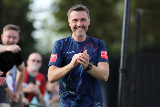 Simon Hollyhead was a happy man at the end of Saturday's game (Picture: Peter Short)