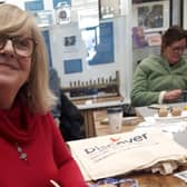 Carol Fitzgerald, Higham Ferrers Tourism committee member turns her hand to pottery
