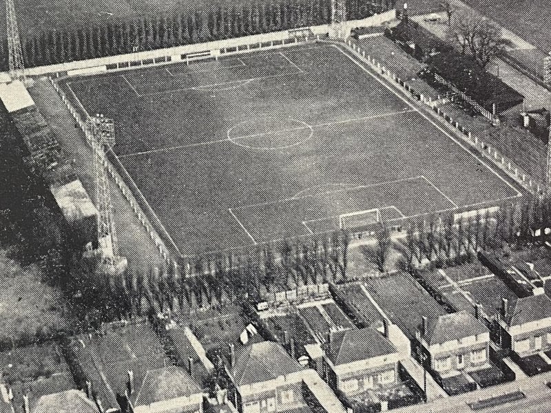 The first Corby Town FC ground was in Occupation Road and had a capacity of 3,200. In the 1960s when this photo was taken they played in the Southern Football League first division.