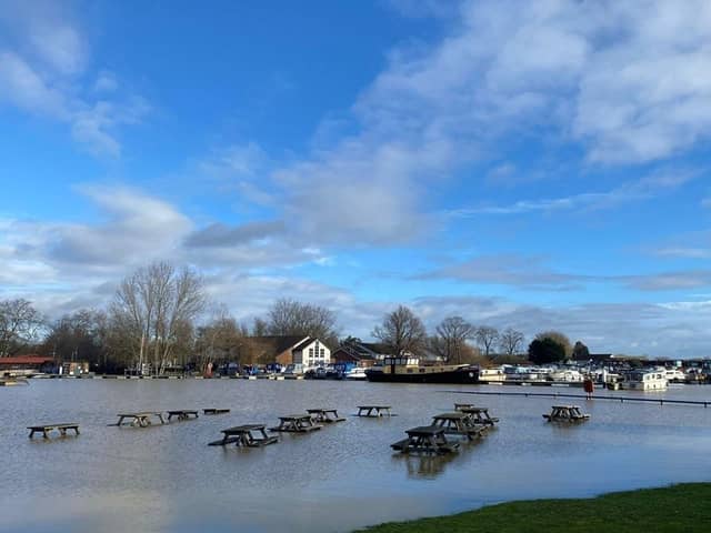 Billing Aquadrome has been evacuated due to flooding. Photo: Northamptonshire Police.
