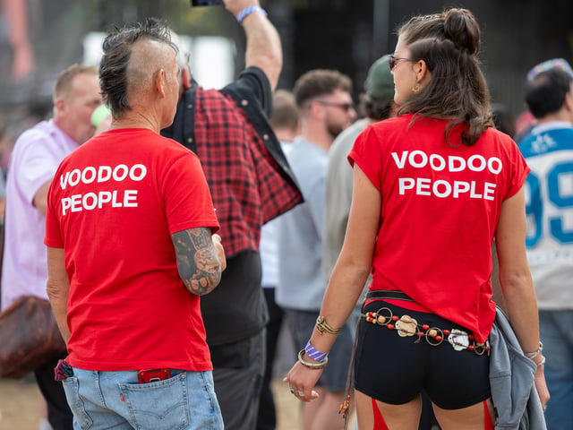 Fans watching acts perform on stage at the Warrior’s Dance festival at The National Bowl in Milton Keynes on Saturday, August 22, 2026. Photo by David Jackson.