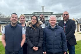 Wicksteed Park management team l-r Jordan St Germain (head of operations), Sam Towers (rides and attractions manager), Kelly Richardson (director of finance and governance), Ricardo Forde (finance manager), Michael Bush (head of estate), Stuart McDowell (graphic designer and marketing manager).