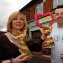 June Fisher from Hearts and Angels with Kevin Costello from Lakelands Hospice. April 2007