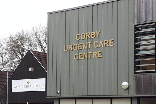 The incident took place in the car park of Corby Urgent Care Centre