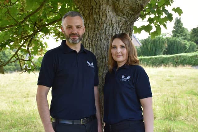 Matthew Brown and Katie Varden, owners of Eternity Funeral Services