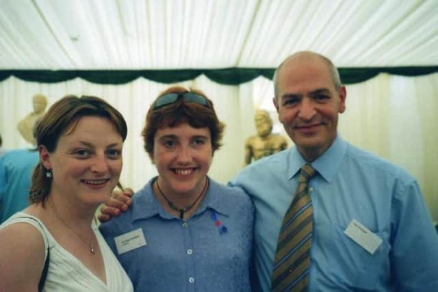 (Left to right) Transplant co-ordinator Onya with Natasha and her surgeon Mr Khagani