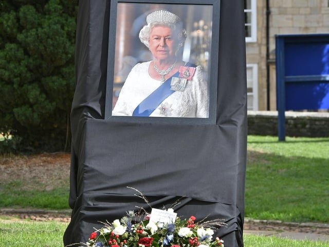 The Queen's memorial at Oundle Church, North Street, Oundle