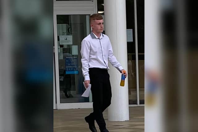 William McGhie outside the court on Friday