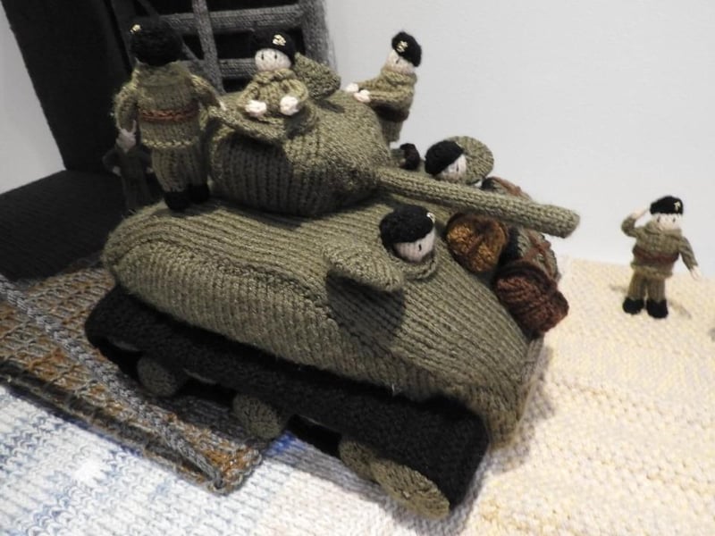 80th anniversary of D-Day marked with fabulous crochet and knitting display.