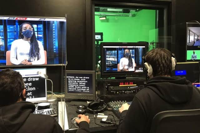 University of Northampton students reporting live.