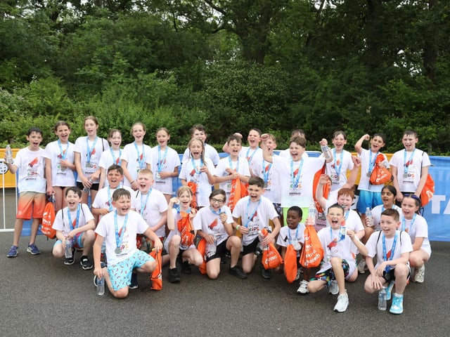 School pupils take part in the Kids of Steel mini triathlon in Corby/IMG