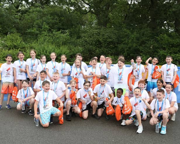 School pupils take part in the Kids of Steel mini triathlon in Corby/IMG