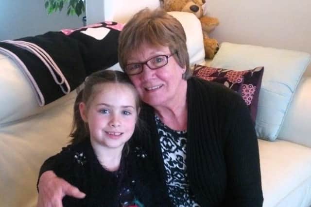 Tracey's mum Linda with her granddaughter Ellie before she became ill