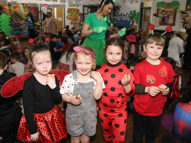 Children and staff at Kingswood Primary Academy on World Book Day