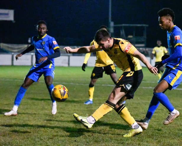 AFC Rushden & Diamonds and Peterborough Sports will meet for a fourth time this season when they clash in the NFA Hillier Senior Cup final at Sixfields tonight (Tuesday). Picture courtesy of Hawkins Images