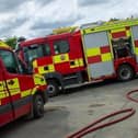 Fire crews were called out to the blaze in Corby on Sunday morning