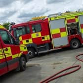 Fire crews were called out to the blaze in Corby on Sunday morning