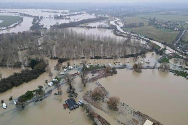 Floods at Nassington and Yarwell in 2020