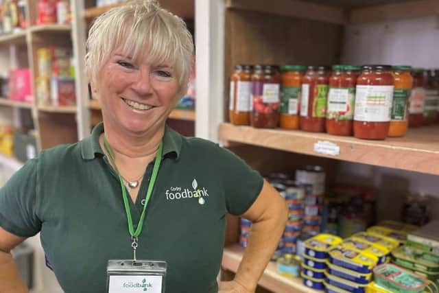 Donna Sumpter, celebrating a decade of service at the Corby Foodbank