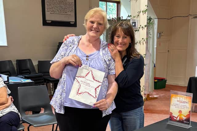 Karen, delighted with her award!
