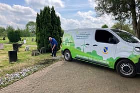 The wildflower seeded paper has been planted at Raunds Cemetery