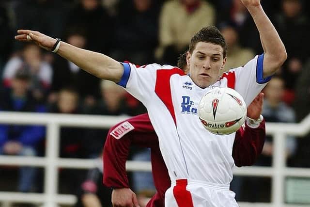 Billy Sharp in action for Rushden & Diamonds against Northampton Town in 2005