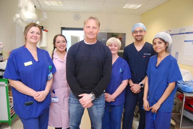 Kalvin Lodder with the ENT team.