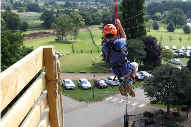 Rush Launched at Kettering's Wicksteed Park and included the Leap of Faith, a climbing wall and zip wire.
The first member of the public to go down the zip wire was Jacob Wynne from Burton Latimer in June 2014