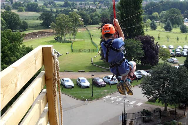 Rush Launched at Kettering's Wicksteed Park and included the Leap of Faith,  a climbing wall and zip wire. 
The first member of the public to go down the zip wire was Jacob Wynne from Burton Latimer in June 2014