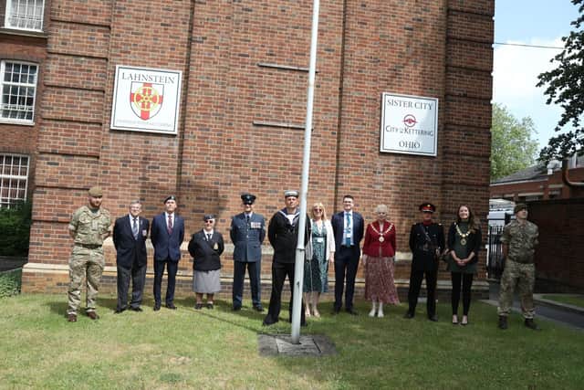 Armed Forces Day flag raising ceremony Kettering