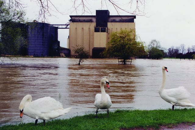 Flooding when the River Nene burst its banks at The Embankment in Wellingborough back in 1998