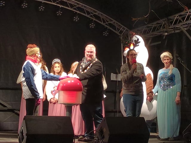 All smiles as Wellingborough officially welcomes the festive season with the annual Christmas lights switch-on