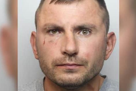 Thug Caunans fractured his partner’s eye socket and told her she was ‘going to be a dead person’ in a vicious attack. The painter and decorator, 34, strangled her and beat her black and blue at a house in Corby after a discussion about finance turned violent. Caunans, formerly of Grantham Walk, was jailed for three years after admitting causing grievous bodily harm.