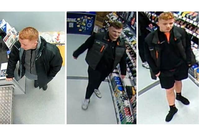 The CCTV images from Screwfix, Kettering /Northants Police