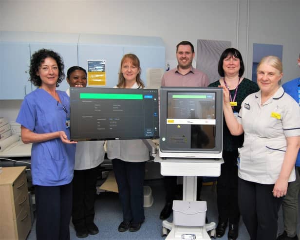 The KGH Breast Team with the new machine.