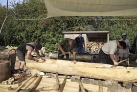 Volunteers create replica Bronze Age boats at Stanwick Lakes