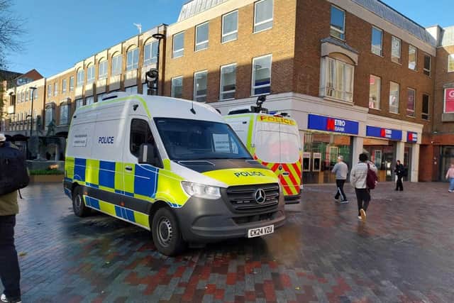 Facial recognition being used in Northampton town centre.
Credit: Nadia Lincoln LDRS