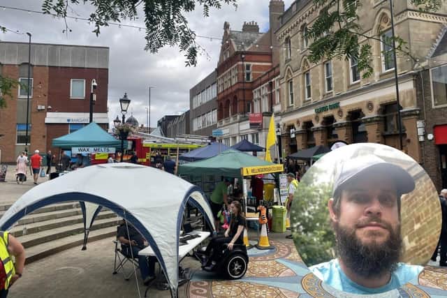 Disability Pride took place in July 2023, which Stephen Liney (inset) attended