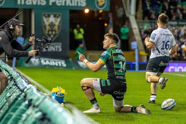 Tommy Freeman scored for Saints against Saracens (picture: Ketan Shah)