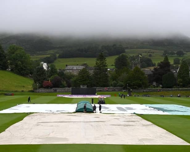 No play was possible at Sedbergh School as Northants Steelbacks' clash with Lancashire was abandoned without a ball being bowled