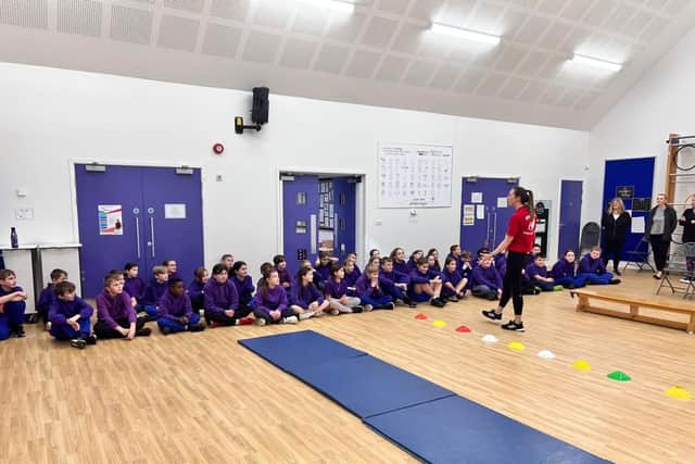 Gretton Primary Academy children get active during Olympian