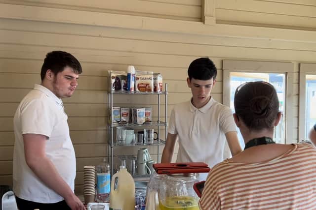 Students working in the Red Kite Cafe