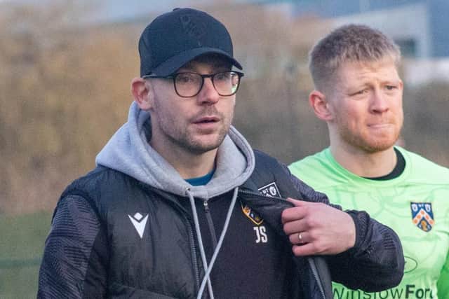 Boss Jake Stone is hoping to guide his Wellingborough Town team to victory over Corby Town on Saturday (Picture: Shaun Frankham)