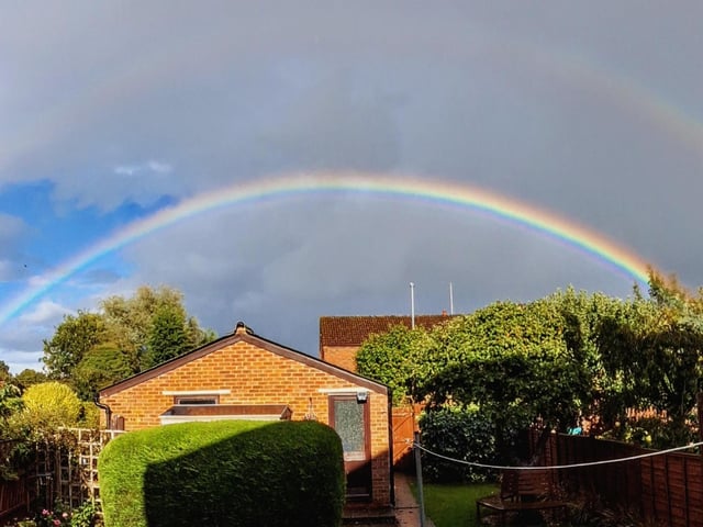 A rainbow over Daventry. Picture by Phil Pratt