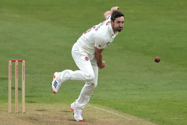 Ben Sanderson in action during Northants' clash with Glamorgan on Friday (Photo by David Rogers/Getty Images)