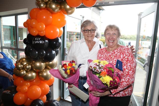 Dianne Green and Anita Hallett were presented with flowers for their work with the KLV Support Group