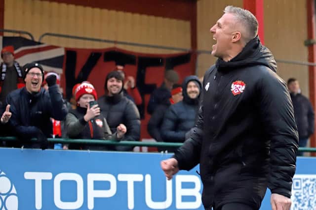 Richard Lavery will be hoping he will be able to celebrate with the Poppies supporters this weekend and beyond (Picture: Peter Short)