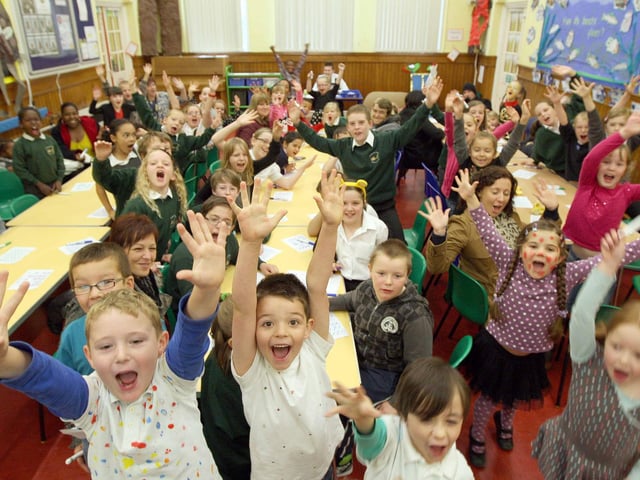 Pupils from Corby Old Village School raise money for Children in Need, 2011