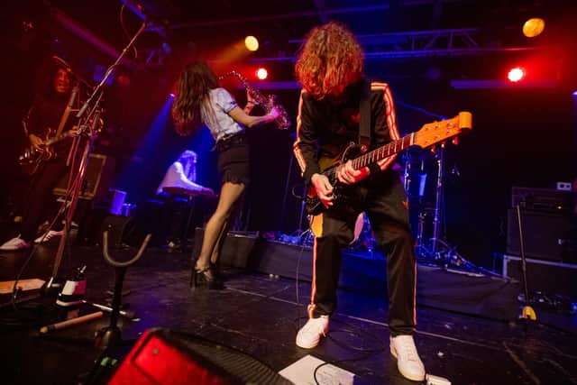 The Zutons on stage at The Roadmender in Northampton on Saturday, February 24, 2024. Photo by David Jackson.